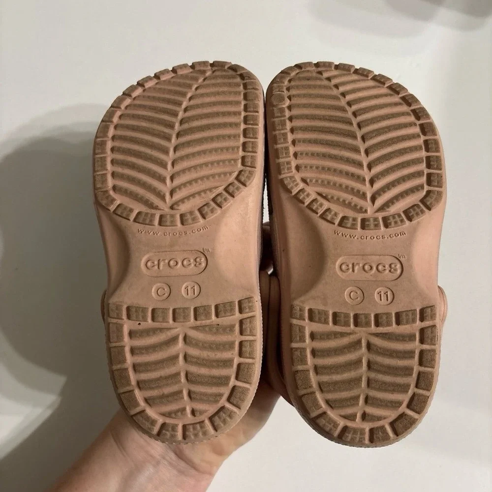 Crocs Pink Matalic Clog Sandals (Sz. C11) AS IS